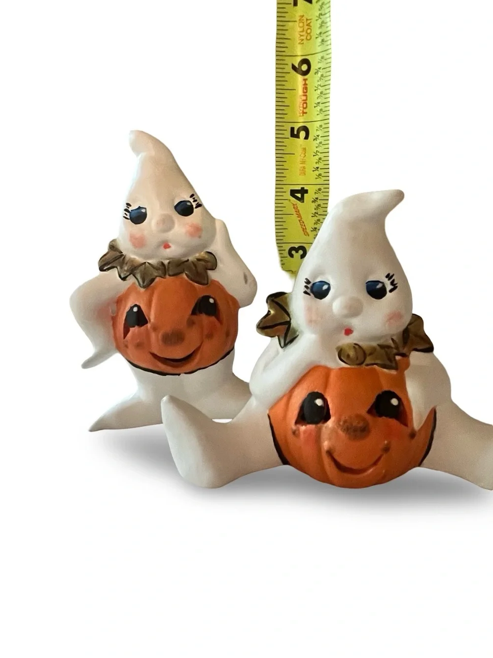 Vintage Pumpkin Belly Ghost Figurines Halloween Decor